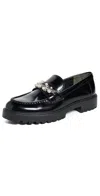 Tory Burch Glossy Finish Loafers Crafted In Perfect Black
