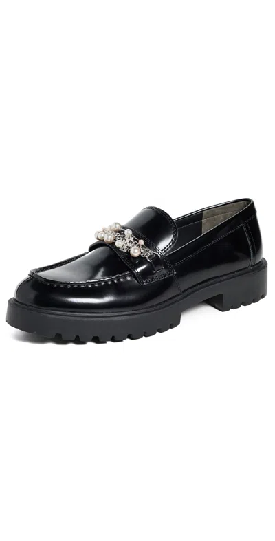 Tory Burch Glossy Finish Loafers Crafted In Black