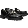 Tory Burch Classic Embellished Lug Sole Loafer