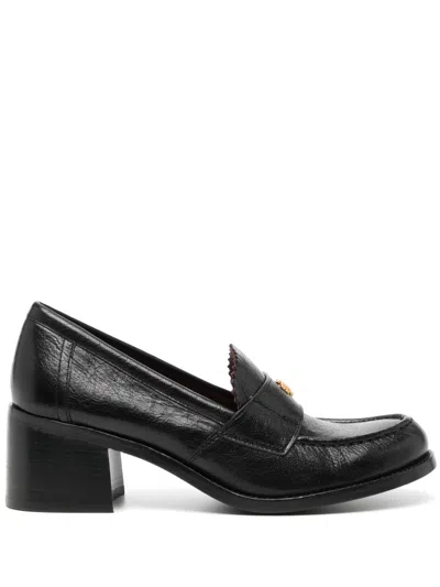Tory Burch Classic Heeled Loafer In Black
