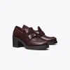 Tory Burch Classic Heeled Lug Loafer In Purple