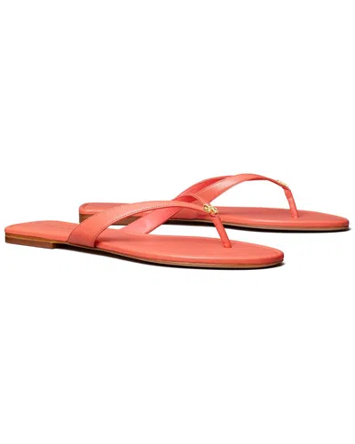 Tory Burch Classic Leather Flip Flop In Pink