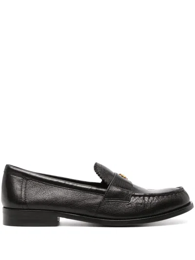 Tory Burch Classic Leather Loafers In Black