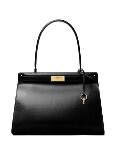 Tory Burch Classic Lee Radziwill Tote Bag In Black