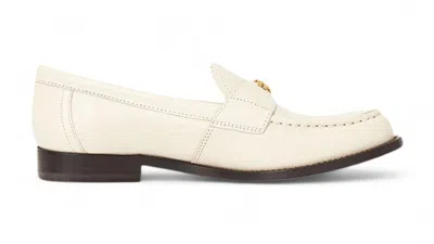 Pre-owned Tory Burch Classic Loafer (women's) Sneakers In Ivory In White