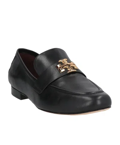 Tory Burch Classic Logo Flat Shoes In Black