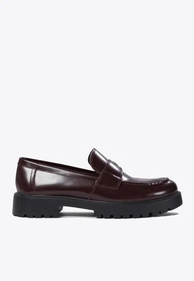 TORY BURCH CLASSIC LUG CALF LEATHER LOAFERS