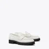 Tory Burch White Loafer With Logo Plate In White