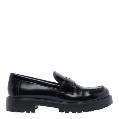 Tory Burch Glossy Finish Loafers Crafted In Black
