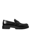 Tory Burch 20mm Classic Lug Brushed Leather Loafers In Black