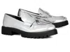 Tory Burch Mirrored Metallic Classic Logo Lug Loafers In Multi