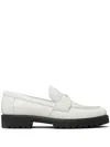 Tory Burch White Loafer With Logo Plate In Nappa Leather Woman In Beige