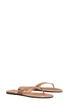 Tory Burch Classic Leather Thong Sandals In Vintage Rose