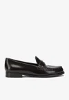 Tory Burch Classic Penny Loafers In Calf Leather In Brown