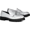 Tory Burch Metallic Medallion Classic Lug-sole Loafers