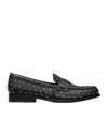 Tory Burch Black Leather Loafers With Small Applied Studs In Black