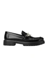 Tory Burch Glossy Finish Loafers Crafted In Black