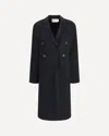 Tory Burch Classic Wool Coat In Black