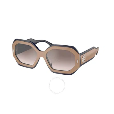 Tory Burch Women's Sunglasses, Ty7192u In Navy Beige
