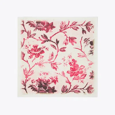 Tory Burch Climbing Lilies Double-sided Neckerchief In Pink