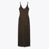 Tory Burch Clip Tank Dress In Deep Chocolate