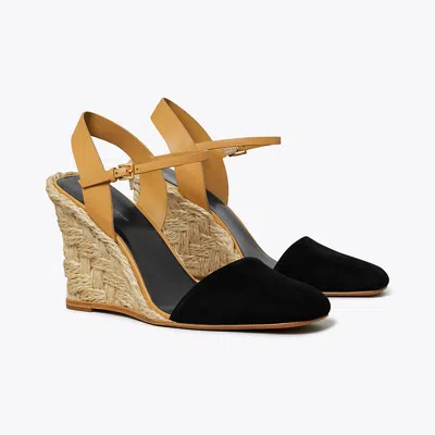 Tory Burch Closed-toe High Espadrille In Perfect Black