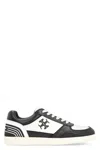 Tory Burch Clover Court Leather Low-top Sneakers In Purity/perfect Black
