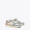 Tory Burch Clover Court Sneaker In New Ivory/yellow Canary/aria Blue