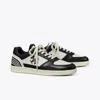 Tory Burch Clover Court Leather Low-top Sneakers In Purity/perfect Black