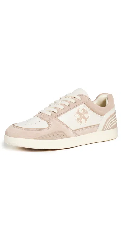 Tory Burch Clover Court Sneakers New Ivory/cerbiatto In Beige