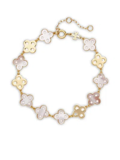TORY BURCH CLOVER GOLD-TONE BRACELET