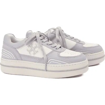 Tory Burch Clover Platform Court Sneaker In Silver