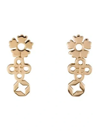 Pre-owned Tory Burch Cluster Drop Earrings In Multi