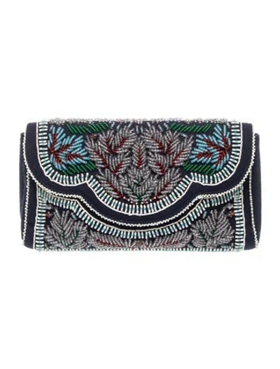 Pre-owned Tory Burch Clutch In Blue