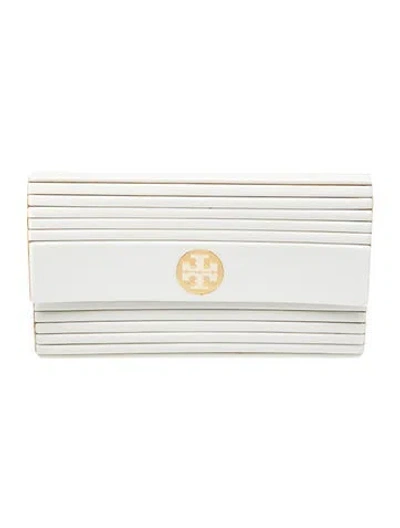 Pre-owned Tory Burch Clutch In White