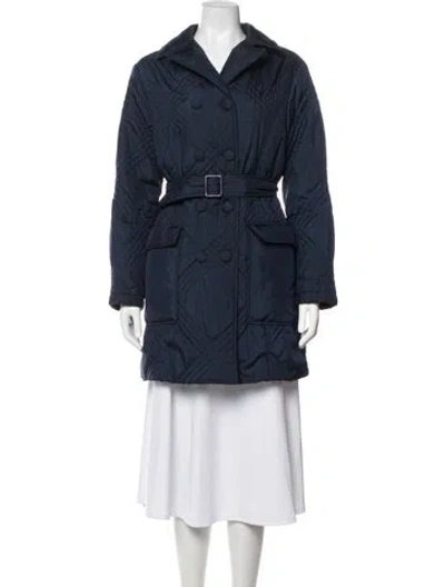 Pre-owned Tory Burch Coat In Blue