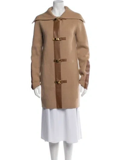 Pre-owned Tory Burch Coat In Brown