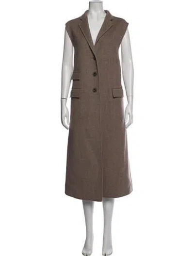 Pre-owned Tory Burch Coat In Brown