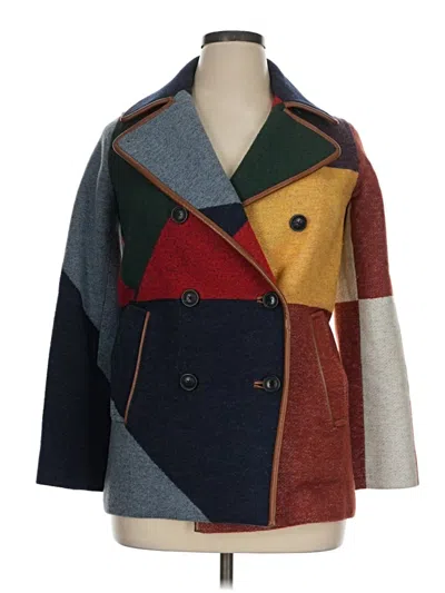 Pre-owned Tory Burch Coat In Gray