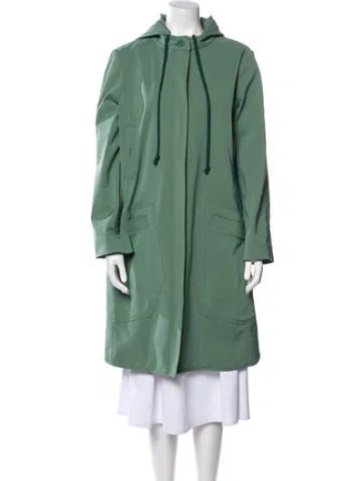 Pre-owned Tory Burch Coat In Green
