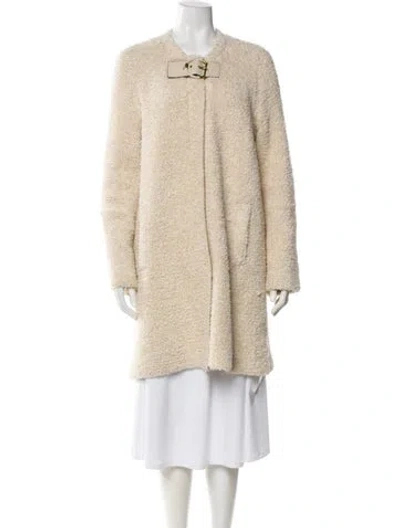 Pre-owned Tory Burch Coat In Neutral