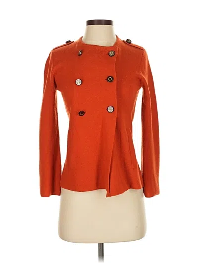 Pre-owned Tory Burch Coat In Orange