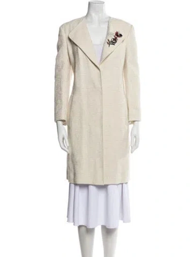 Pre-owned Tory Burch Coat In White
