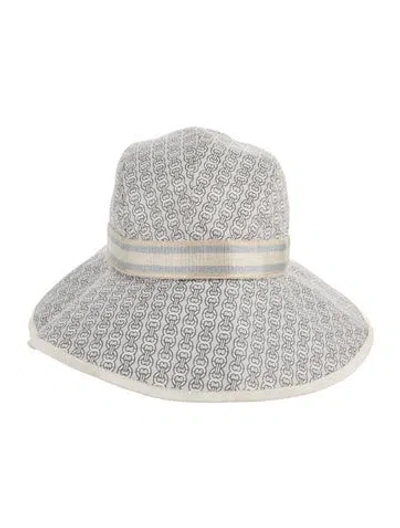 Pre-owned Tory Burch Coated Canvas Hat In Gray