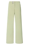 Tory Burch Coated Jersey Wide Leg Pants In Sage