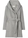 Tory Burch Midi Wool Coat With Monogram In Monogram