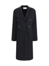 Tory Burch Classic Wool Coat In Black