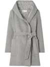 Tory Burch Midi Wool Coat With Monogram In Monogram