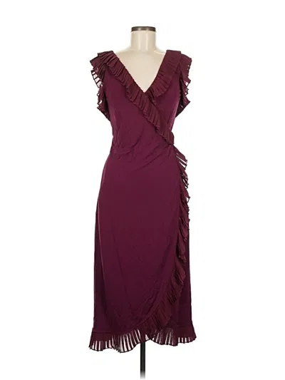 Pre-owned Tory Burch Cocktail Dress In Burgundy