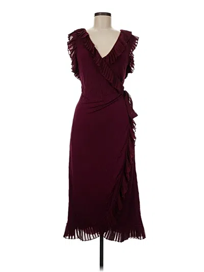 Pre-owned Tory Burch Cocktail Dress In Burgundy